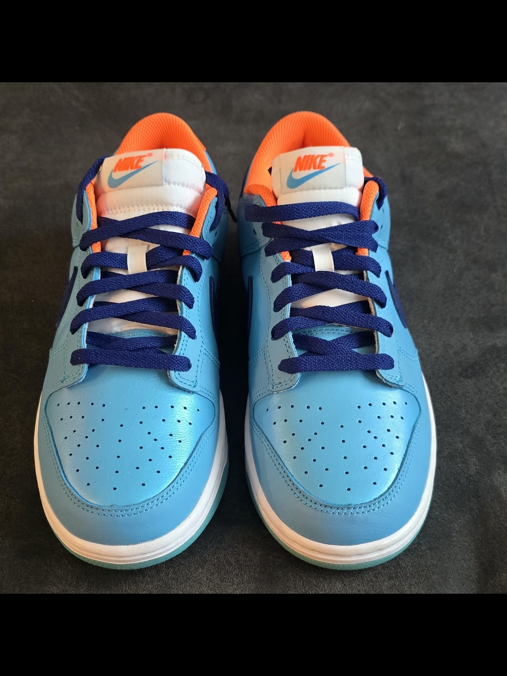 Nike Dunk Low SE 'Baltic Blue & Orange' With a vibrant aqua-blue New With No Box